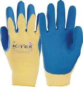 Schnittschutzhandschuhe K-TEX 930 Gr.9 blau/gelb EN 388 PSA II 10 PA - VPE: 10