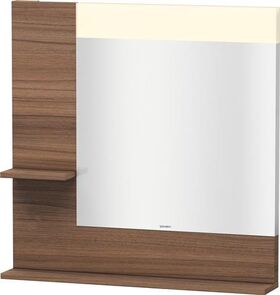 Duravit Spiegel VERO 142x800x800mm Beleuchtung nussbaum natur