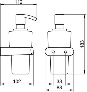 Keuco Schaumseifenspender ELEGANCE Opalglas m Halter und Pumpe vc