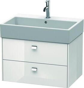 Duravit Waschtischunterbau BRIOSO Griffe chr 442x684x459mm weiß hochglanz