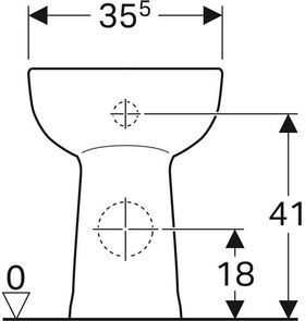 Geberit Stand-Flachspül-WC VITALIS erhöht, Abgang horizontal weiß KT