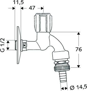 SCHELL Auslaufventil COMFORT mit RFV und RB, 1/2Zoll chrom