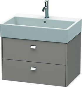 Duravit Waschtischunterbau BRIOSO Griffe chrom 442x684x459mm basalt matt