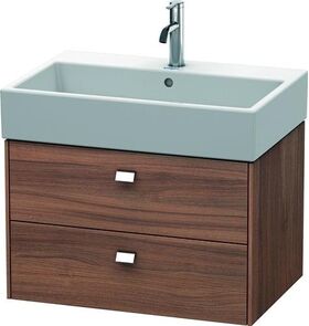 Duravit Waschtischunterbau BRIOSO Griffe chr 442x684x459mm nussbaum natur