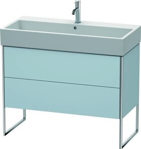 Duravit Waschtischunterbau XSQUARE 731x984x460mm lichtblau seidenmatt