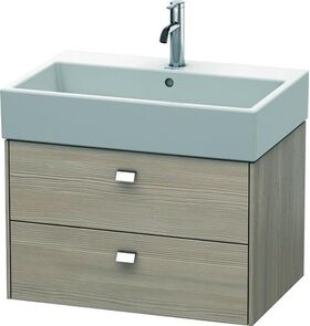 Duravit Waschtischunterbau BRIOSO Griffe chrom 442x684x459mm pine silver