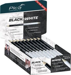 Markierstift Classic FOR ALL Black&White L.24cm 2B beids.gespitzt PICA - VPE: 50