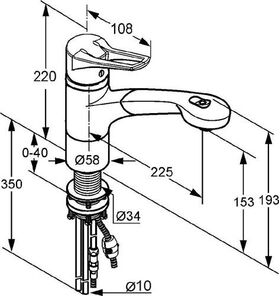 Kludi Spültisch-Einhandmischer MX DN 15 chr/mocca