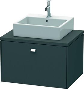 Duravit Konsolenunterschrank BRIOSO Griff chrom 442x720x550mm graphit matt