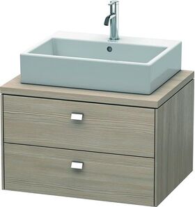 Duravit Konsolenunterschrank BRIOSO Griffe chrom 442x720x550mm pine silver