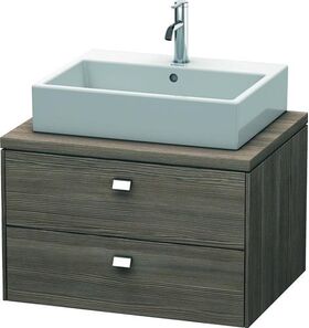 Duravit Konsolenunterschrank BRIOSO Griffe chrom 442x720x550mm pine terra