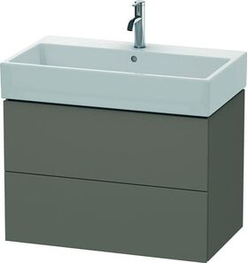 Duravit Waschtischunterbau L-CUBE 544x784x459mm flannel grey seidenmatt