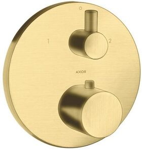 Thermostat AXOR UNO2 UP m Ab- und Umstellventil brushed brass