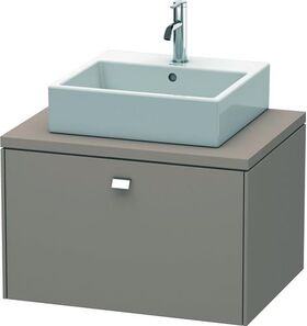 Duravit Konsolenunterschrank BRIOSO Griff chrom 442x720x550mm basalt matt