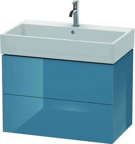 Duravit Waschtischunterbau L-CUBE 544x784x459mm stone blue hochglanz