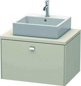 Duravit Konsolenunterschrank BRIOSO Griff chrom 442x720x550mm taupe matt