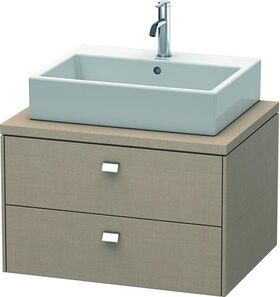 Duravit Konsolenunterschrank BRIOSO Griffe chrom 442x720x550mm leinen