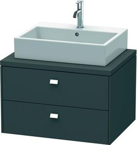 Duravit Konsolenunterschrank BRIOSO Griffe chrom 442x720x550mm graphit matt