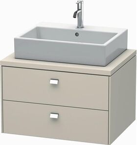 Duravit Konsolenunterschrank BRIOSO Griffe chrom 442x720x550mm taupe matt