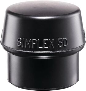 Schonhammerkopf SIMPLEX Kopf-Ø 40mm Gum.schwarz mittelh.HALDER