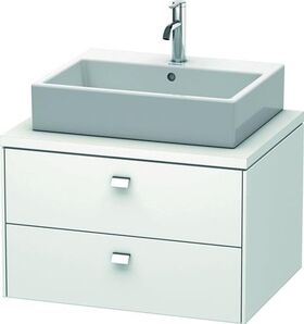 Duravit Konsolenunterschrank BRIOSO Griffe chrom 442x720x550mm weiß matt