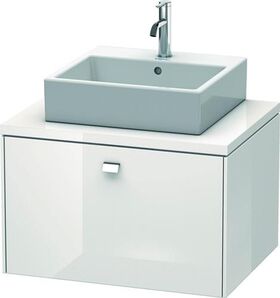 Duravit Konsolenunterschrank BRIOSO Griff chrom 442x720x550mm weiß hochglanz