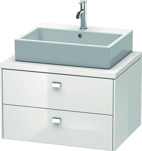 Duravit Konsolenunterschrank BRIOSO Griffe chr 442x720x550mm weiß hochglanz