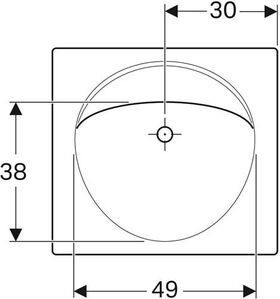 Geberit Waschtisch PRECIOSA 600x550mm m Abl. m ÜL ohne Hahnloch weiß