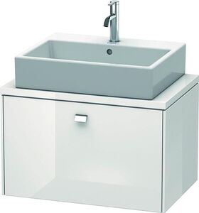 Duravit Konsolenunterschrank BRIOSO Griff chrom 442x720x480mm weiß hochglanz