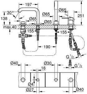 Grohe 4-L-EH-Wannenkombi ESSENCE ha graph gebü