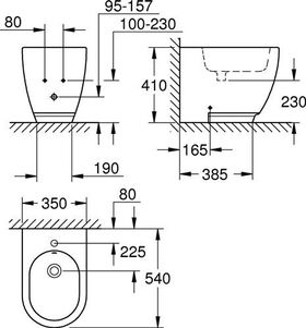 Grohe Standbidet ESSENCE 1 HL m ÜL PureGuard/awe