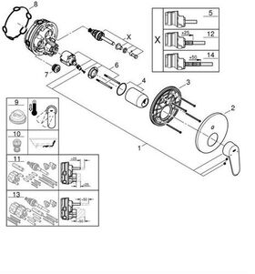 Grohe Einhand-Wannenbatterie EURODISC C chr