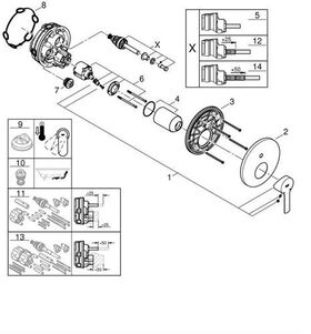 Grohe Einhand-Wannenbatterie LINEARE chr