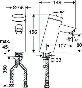 Schell Selbstschluss-WT-Armatur PURIS Typ HD-M chrom