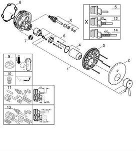 Grohe Einhand-Wannenbatterie CONCETTO chr