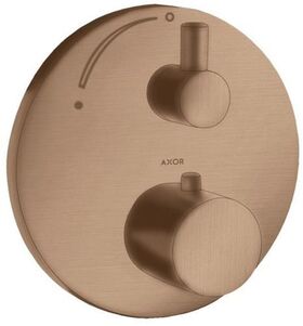 Thermostat AXOR UNO2 UP mit Abstellventil brushed red gold