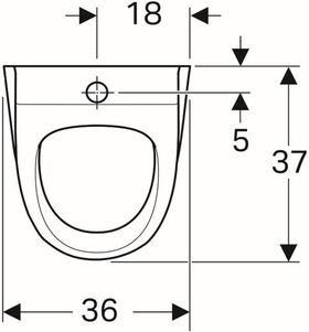 Geberit Urinal RENOVA Zul v ob Ab nach hinten oder unten weiß