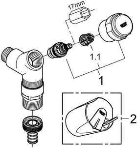 Grohe WAS Anschlussventil 1/2Zoll chr