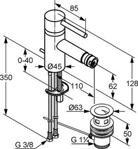 Kludi Bidet-Einhandmischer BOZZ DN 15 chr