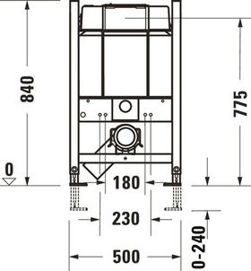 Duravit Wand-WC-Element DURASYSTEM 500x840mm, Basic, Trockenbau