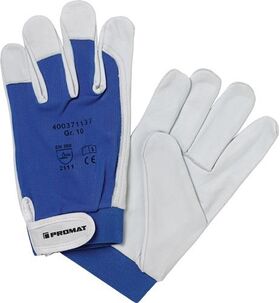 Handschuhe Donau Gr.8 natur/blau Nappaleder EN 388 PSA II PROMAT - VPE: 12