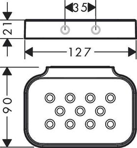 Seifenschale Axor Universal Circular mattweiß