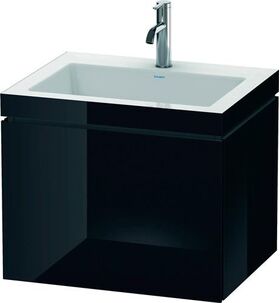 Duravit Waschtischunterbau L-CUBE m WT Vero Air 500x600x480mm 1 HL sw hgl