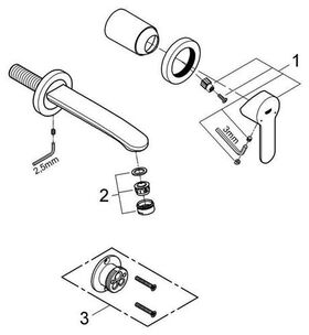 Grohe 2L-WT-Batt EUROSTYLE C Ausldg 171mm chr