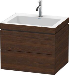 Duravit Waschtischset L-CUBE 600x480mm 2 Sk 1 HL ta s-matt ES Ah Mi.