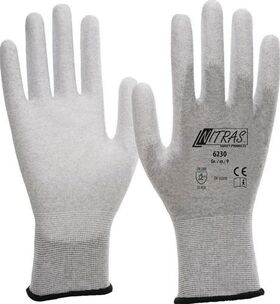 Handschuhe 6230 Gr.8 grau/weiß EN 388,EN 16350 PSA II 12 NITRAS - VPE: 12