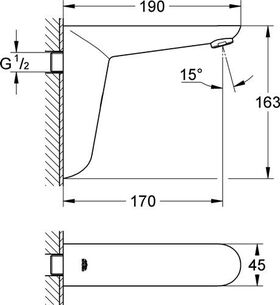 Grohe Infrarot-Elektronik EUROECO CE o Mischung 6 V Batt chr