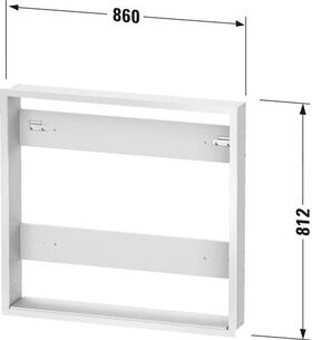 Duravit Einbauset LICHT & SPIEGEL für Good und Better-Version 861x139mm