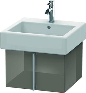 Duravit Waschtischunterbau VERO 431x450x298mm flannel grey hochglanz