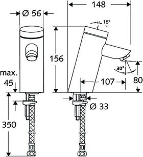 Schell Selbstschluss-WT-Armatur PURIS SC Typ HD-K chrom